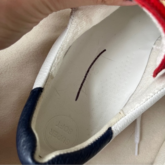 Paul Green White Sneakers with Navy and Red Accents - Picture 10 of 11